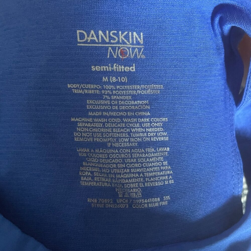 Danskin Now Royal Blue Semi-Fitted Tank Top - Size M (8–10) - Picture 4 of 4